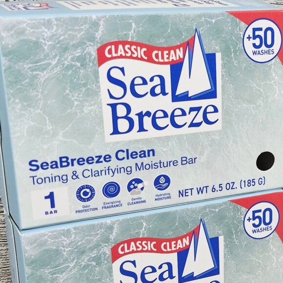 (4) SEA BREEZE Clean Toning & Clarifying Moisture Soap Bar 6.5 oz each - Picture 3 of 4